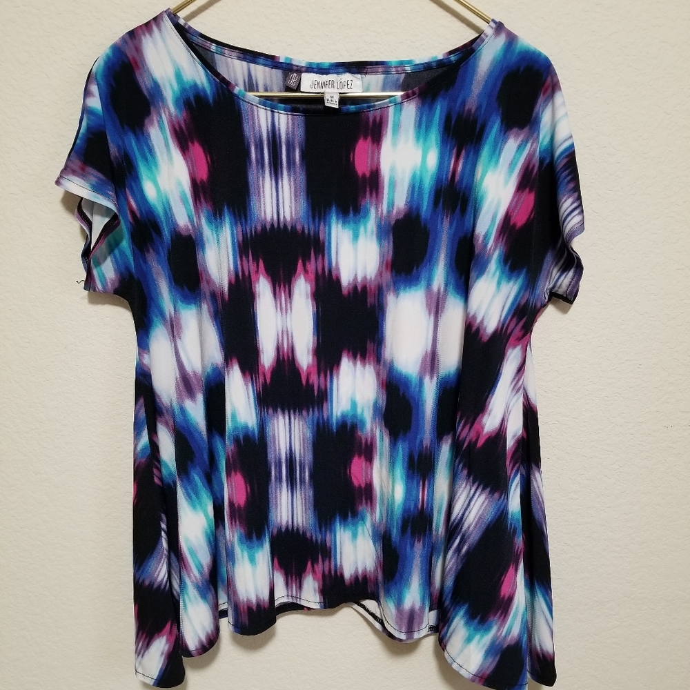 Jennifer Lopez Color Block Top